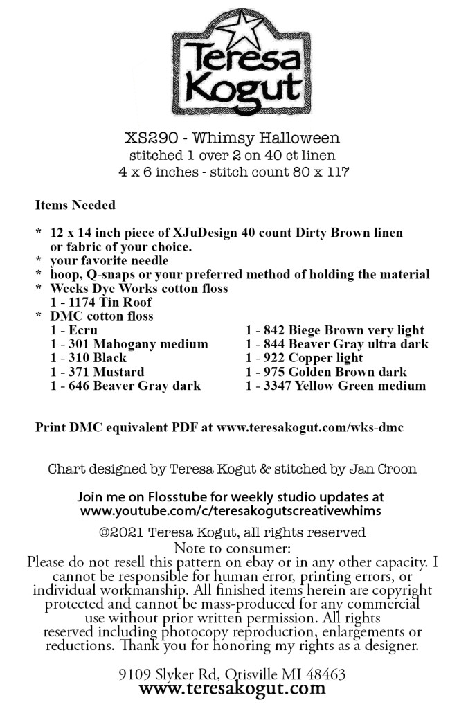 XS290 Whimsy Halloween back cover
