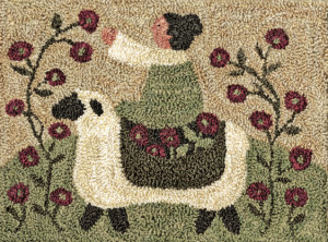Two Lambs Tails Sheep Punchneedle Punch Needle Embroidery Teresa Kogut Pattern PN174 